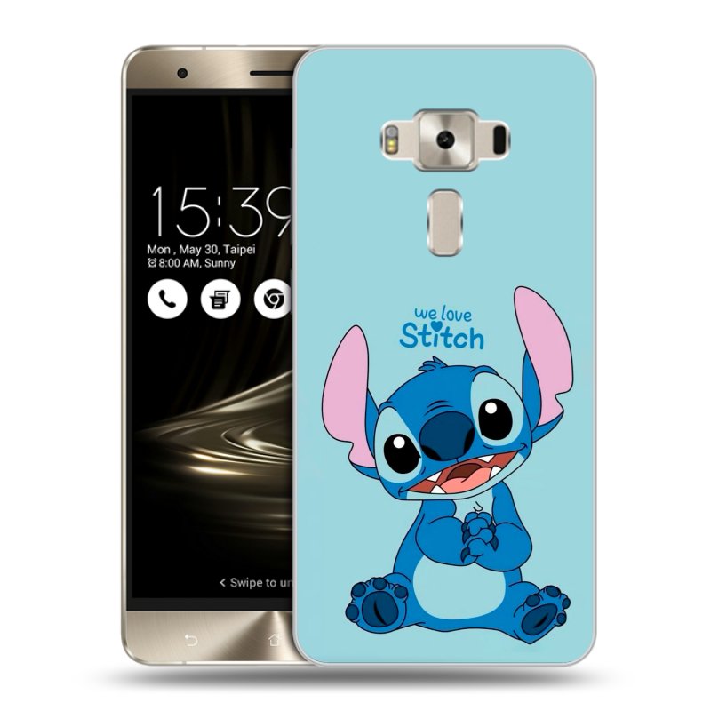 Силиконовый чехол на Asus ZenFone 3 Deluxe с принтом Лило и Стич Силиконовый чехол на Asus ZenFone 3 Deluxe с принтом Лило и Стич