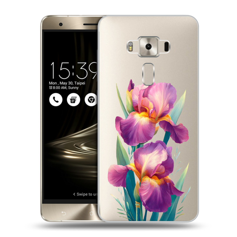 Пластиковый чехол на Asus ZenFone 3 Deluxe с принтом Цветы орхидеи Пластиковый чехол на Asus ZenFone 3 Deluxe с принтом Цветы орхидеи