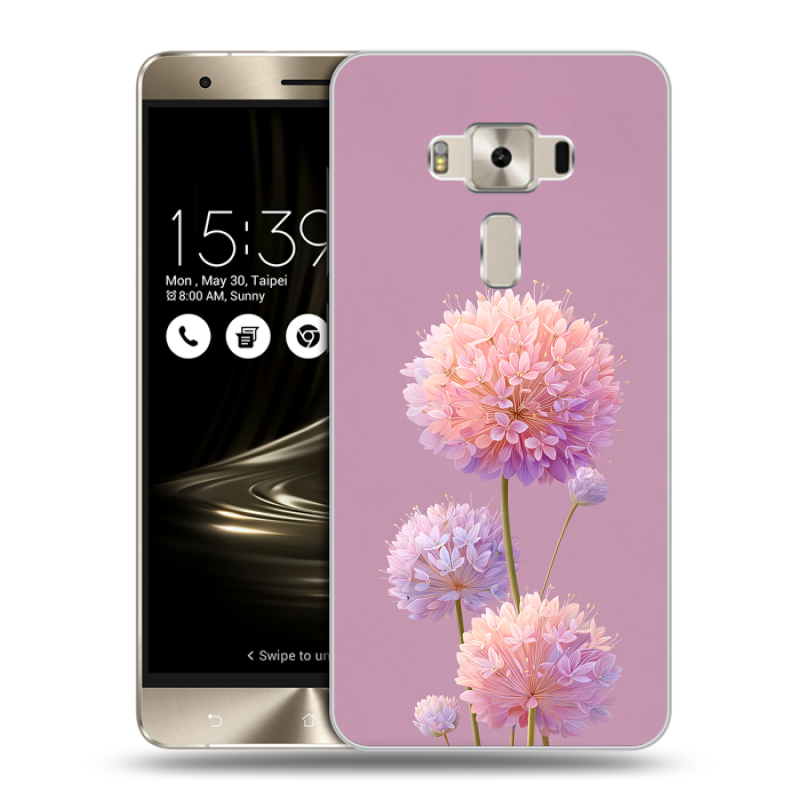 Силиконовый чехол на Asus ZenFone 3 Deluxe с принтом Цветы Силиконовый чехол на Asus ZenFone 3 Deluxe с принтом Цветы