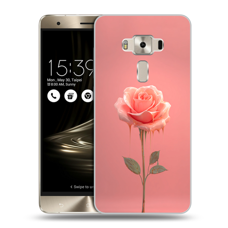 Силиконовый чехол на Asus ZenFone 3 Deluxe с принтом Розовая роза Силиконовый чехол на Asus ZenFone 3 Deluxe с принтом Розовая роза