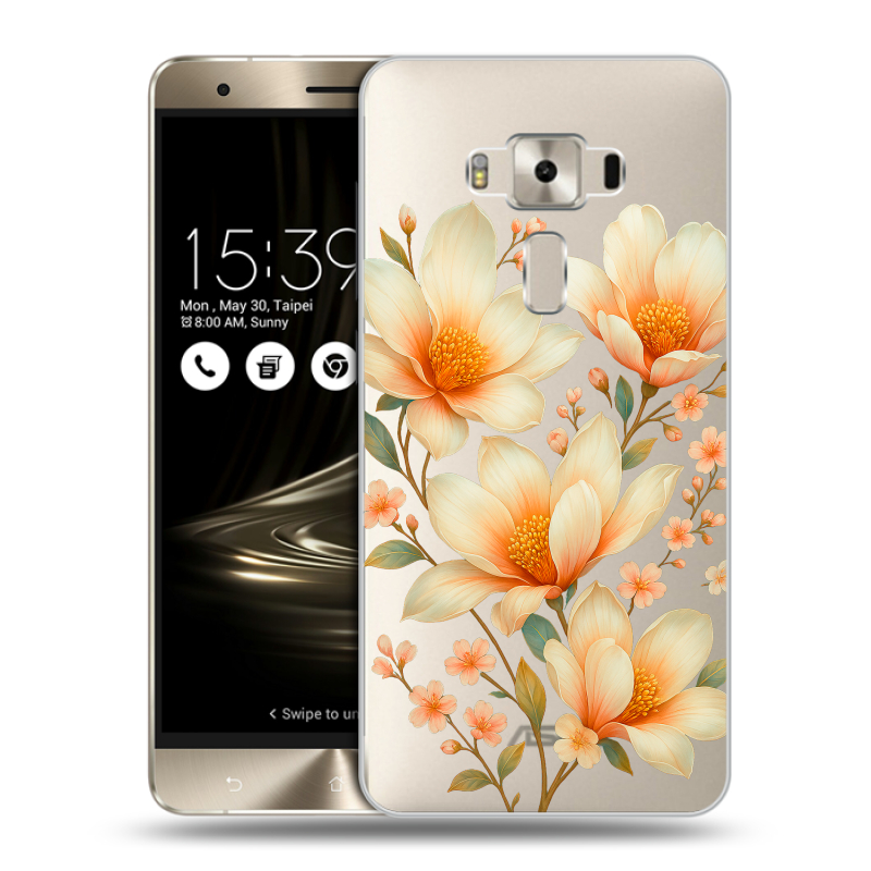 Силиконовый чехол на Asus ZenFone 3 Deluxe с принтом Цветы Силиконовый чехол на Asus ZenFone 3 Deluxe с принтом Цветы