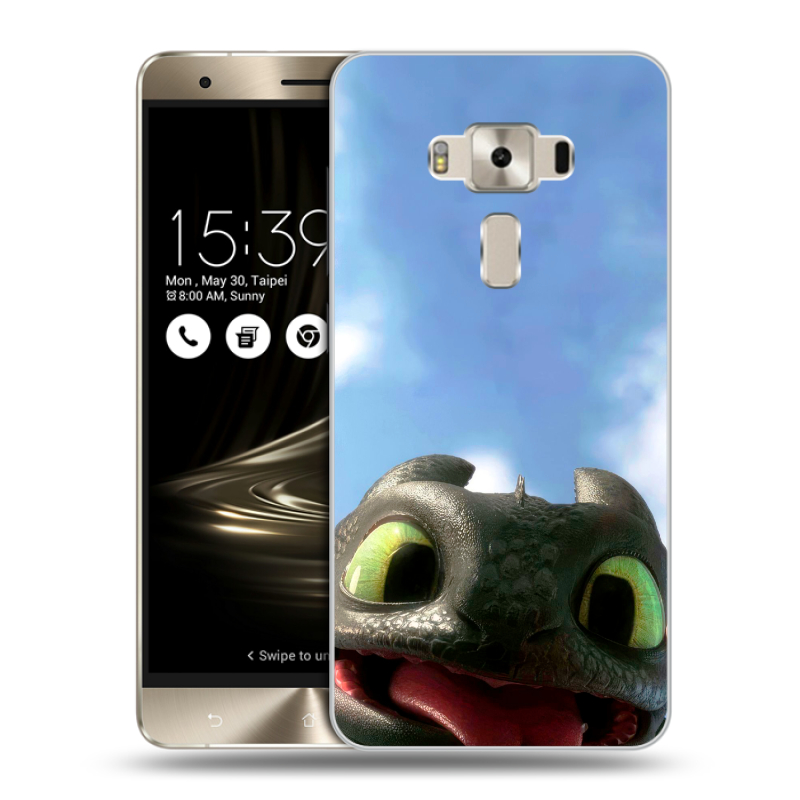Силиконовый чехол на Asus ZenFone 3 Deluxe с принтом Как приручить дракона Силиконовый чехол на Asus ZenFone 3 Deluxe с принтом Как приручить дракона