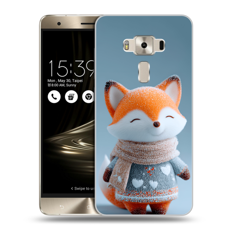 Силиконовый чехол на Asus ZenFone 3 Deluxe с принтом Лиса Силиконовый чехол на Asus ZenFone 3 Deluxe с принтом Лиса