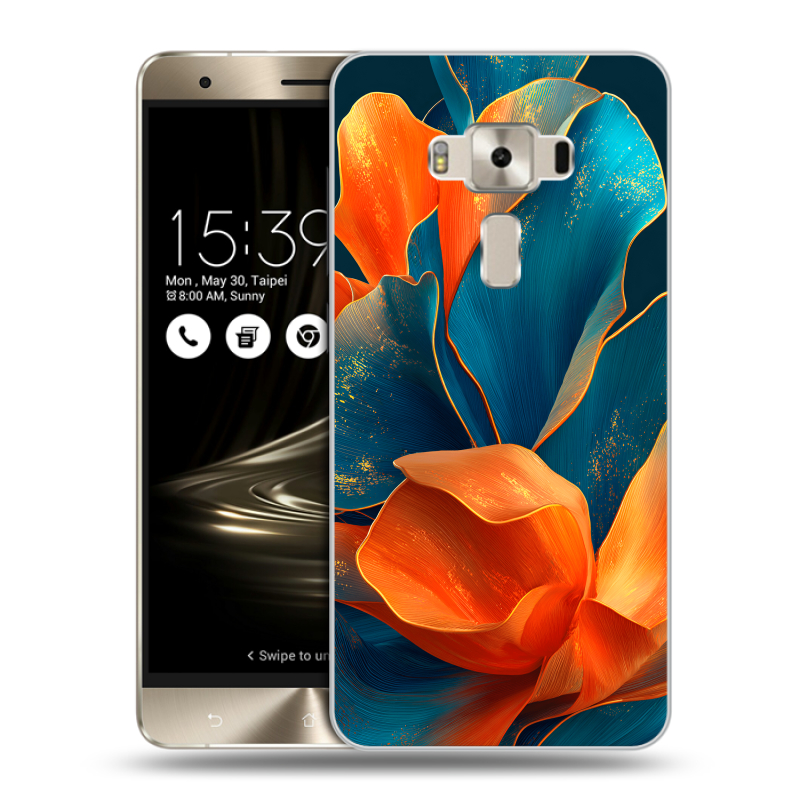 Силиконовый чехол на Asus ZenFone 3 Deluxe с принтом Цветы Силиконовый чехол на Asus ZenFone 3 Deluxe с принтом Цветы