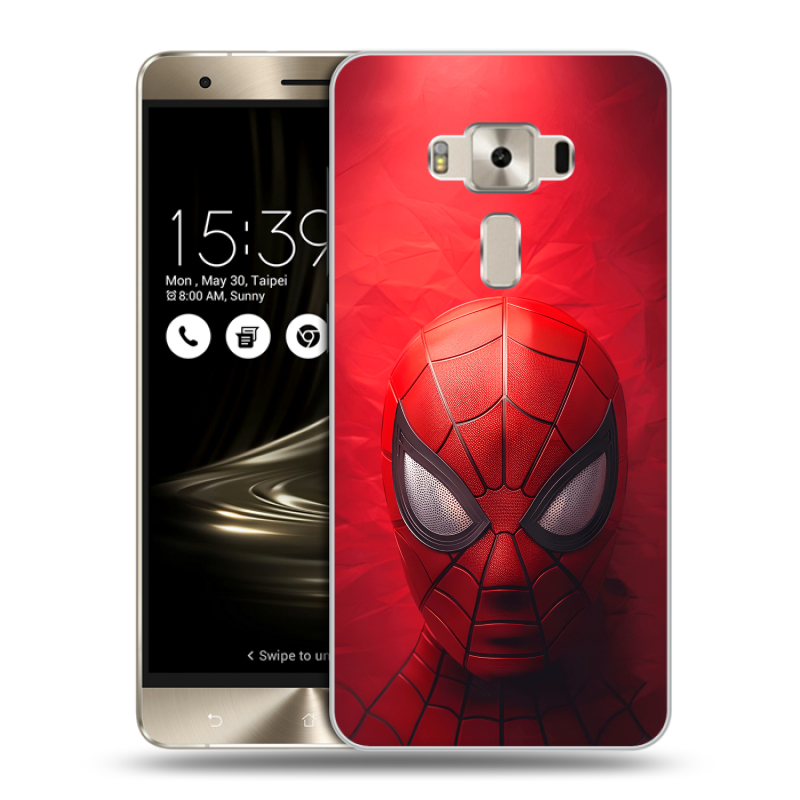 Силиконовый чехол на Asus ZenFone 3 Deluxe с принтом Spiderman Человек паук Силиконовый чехол на Asus ZenFone 3 Deluxe с принтом Spiderman Человек паук