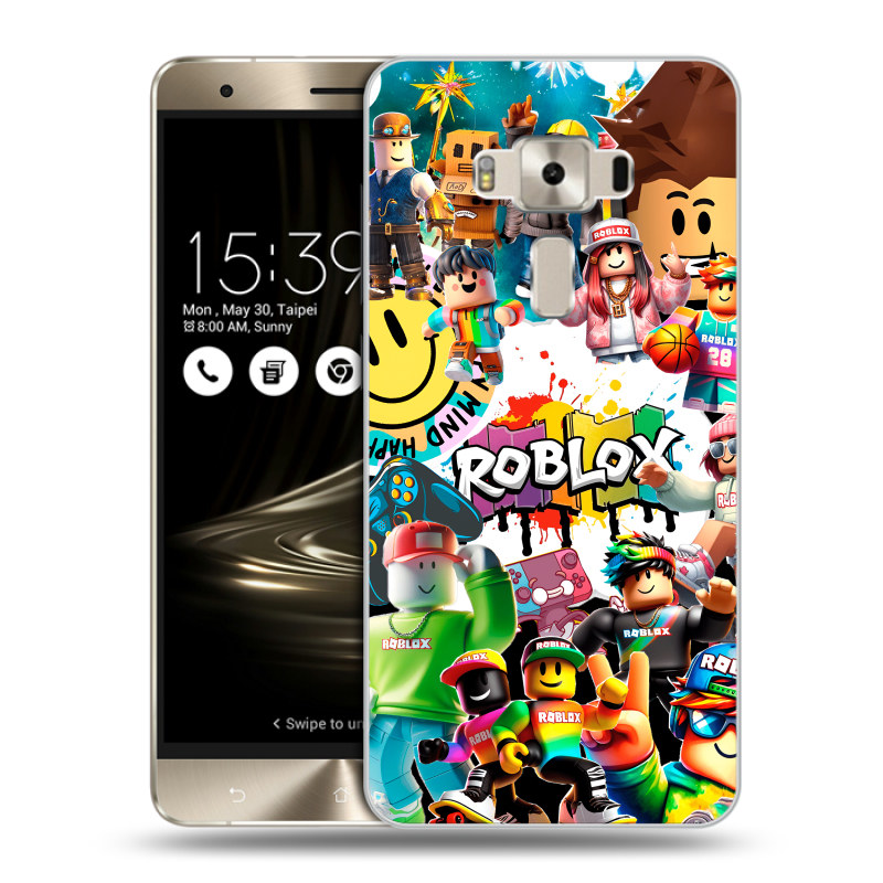 Пластиковый чехол на Asus ZenFone 3 Deluxe с принтом Roblox Роблокс Пластиковый чехол на Asus ZenFone 3 Deluxe с принтом Roblox Роблокс