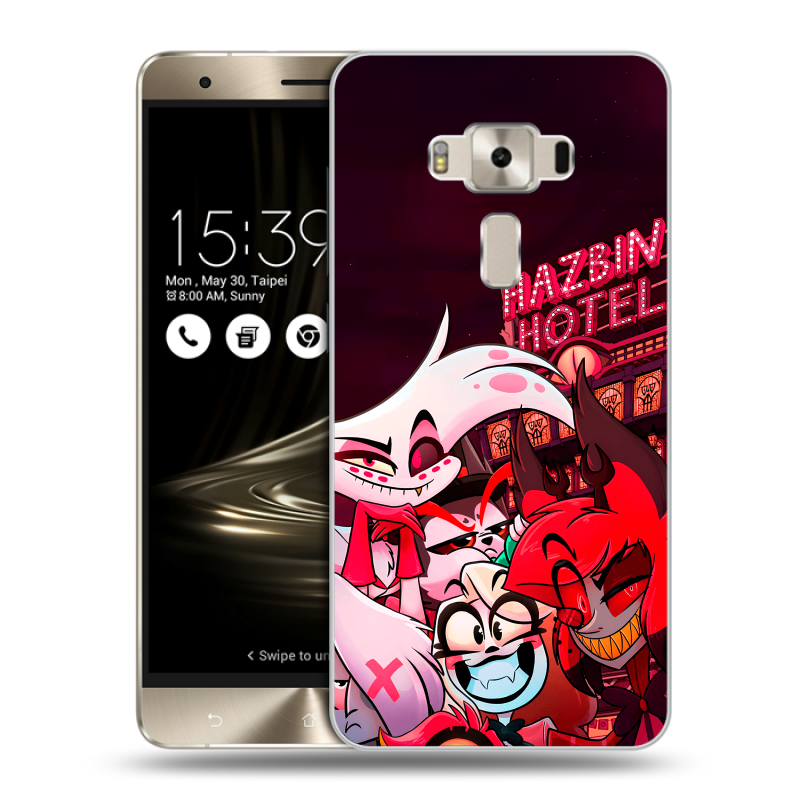 Силиконовый чехол на Asus ZenFone 3 Deluxe с принтом Hazbin Hotel Отель Хазбин Силиконовый чехол на Asus ZenFone 3 Deluxe с принтом Hazbin Hotel Отель Хазбин