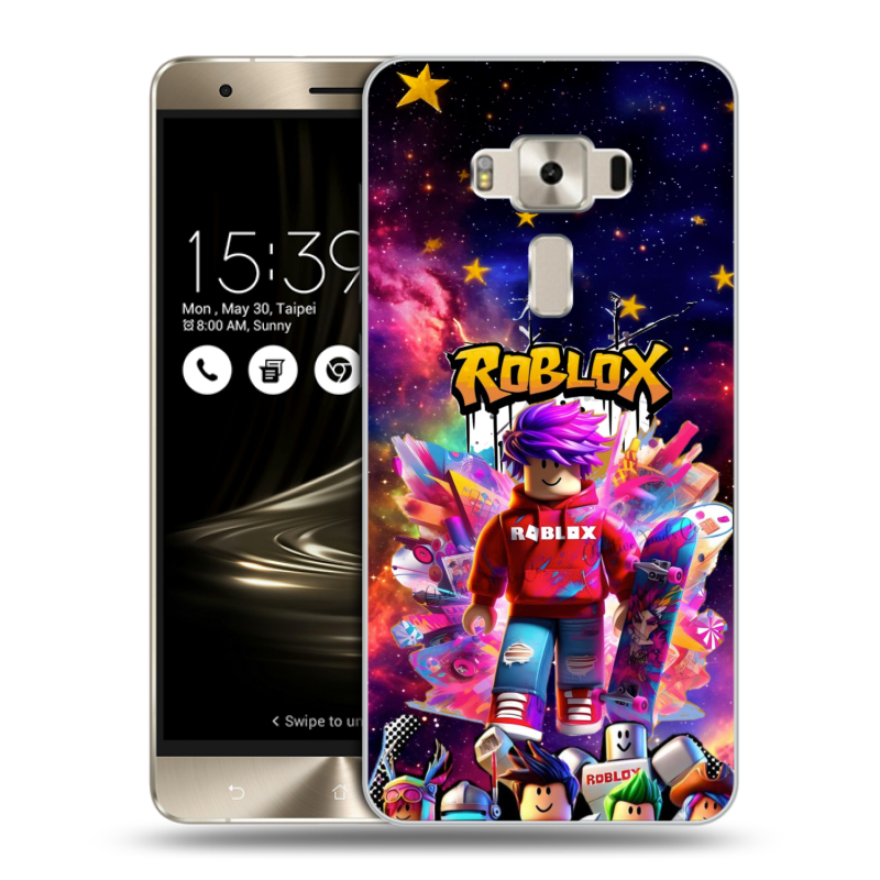 Пластиковый чехол на Asus ZenFone 3 Deluxe с принтом Roblox Роблокс Пластиковый чехол на Asus ZenFone 3 Deluxe с принтом Roblox Роблокс
