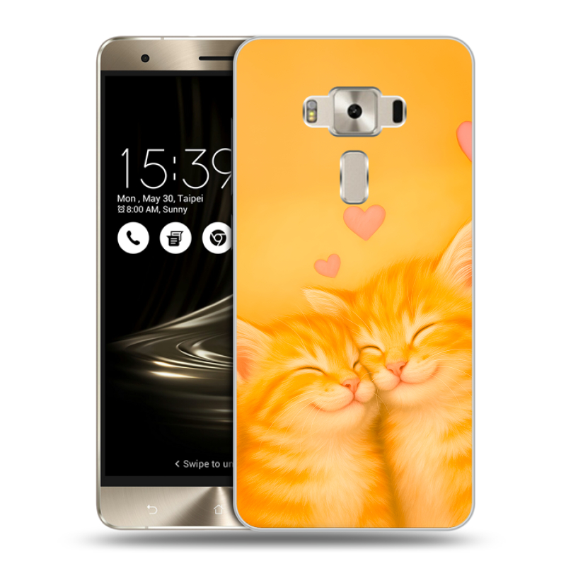 Пластиковый чехол на Asus ZenFone 3 Deluxe с принтом Милые котята Пластиковый чехол на Asus ZenFone 3 Deluxe с принтом Милые котята