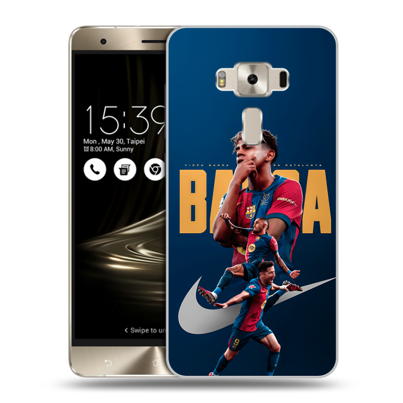 Силиконовый чехол на Asus ZenFone 3 Deluxe с принтом Барселона Barca Yamal Силиконовый чехол на Asus ZenFone 3 Deluxe с принтом Барселона Barca Yamal