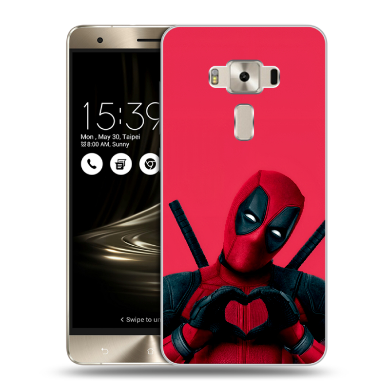 Пластиковый чехол на Asus ZenFone 3 Deluxe с принтом Дедпул Deadpool Пластиковый чехол на Asus ZenFone 3 Deluxe с принтом Дедпул Deadpool
