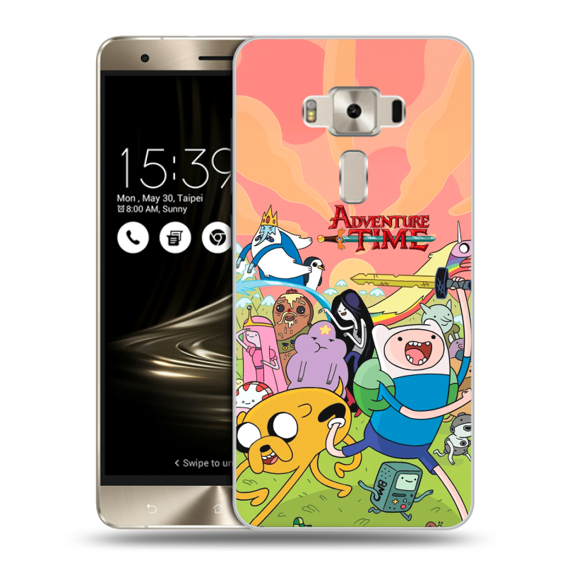 Силиконовый чехол на Asus ZenFone 3 Deluxe с принтом Adventure time Время приключений Силиконовый чехол на Asus ZenFone 3 Deluxe с принтом Adventure time Время приключений