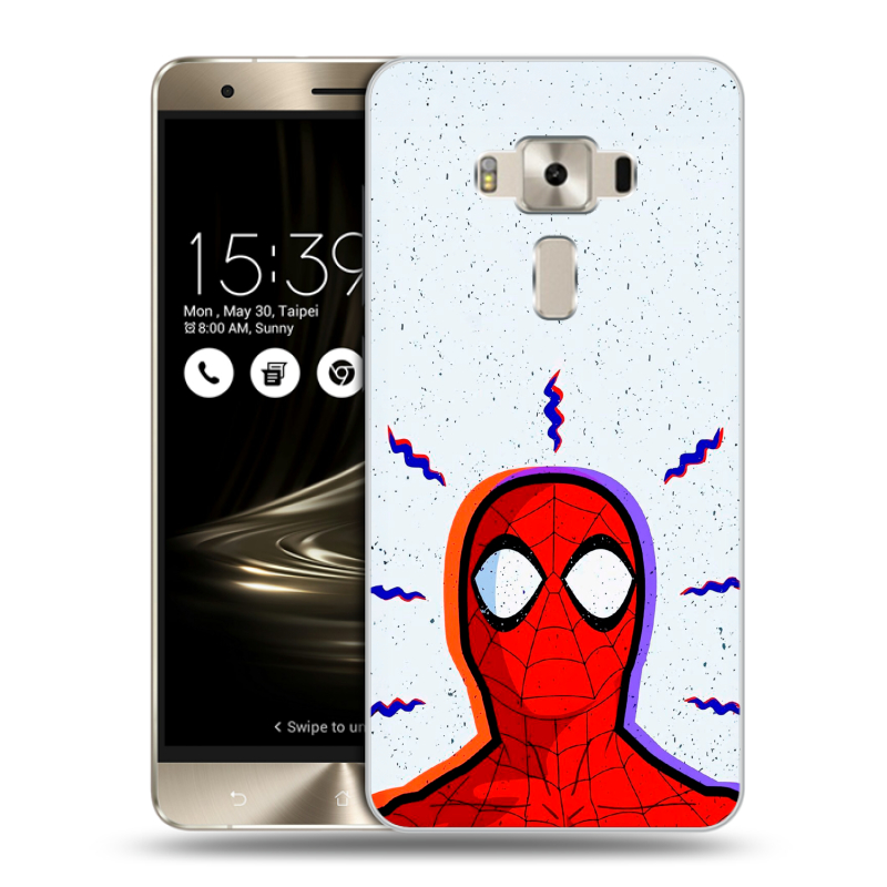 Пластиковый чехол на Asus ZenFone 3 Deluxe с принтом Spiderman Человек паук Пластиковый чехол на Asus ZenFone 3 Deluxe с принтом Spiderman Человек паук