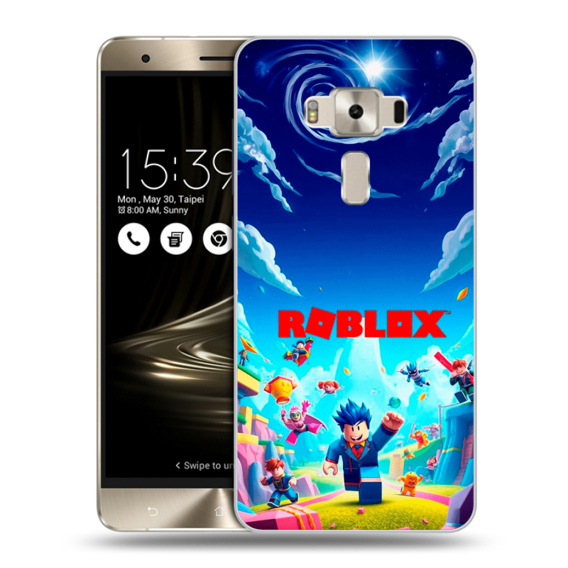 Силиконовый чехол на Asus ZenFone 3 Deluxe с принтом Roblox Роблокс Силиконовый чехол на Asus ZenFone 3 Deluxe с принтом Roblox Роблокс