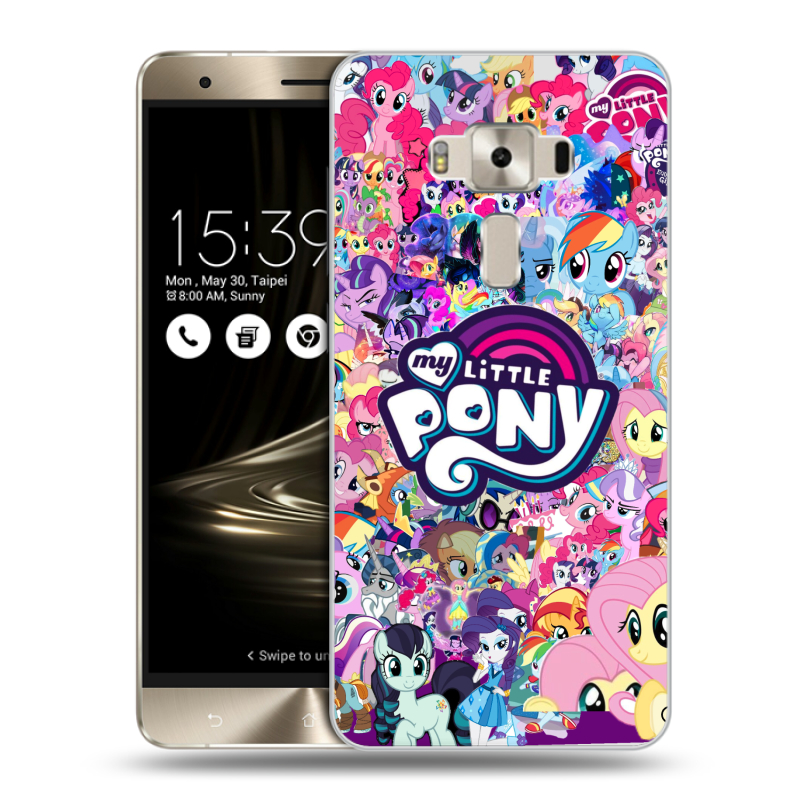 Пластиковый чехол на Asus ZenFone 3 Deluxe с принтом My little pony Дружба чудо Пластиковый чехол на Asus ZenFone 3 Deluxe с принтом My little pony Дружба чудо