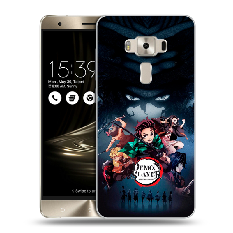 Пластиковый чехол на Asus ZenFone 3 Deluxe с принтом Demon Slayer Клинок рассекающий демонов Пластиковый чехол на Asus ZenFone 3 Deluxe с принтом Demon Slayer Клинок рассекающий демонов