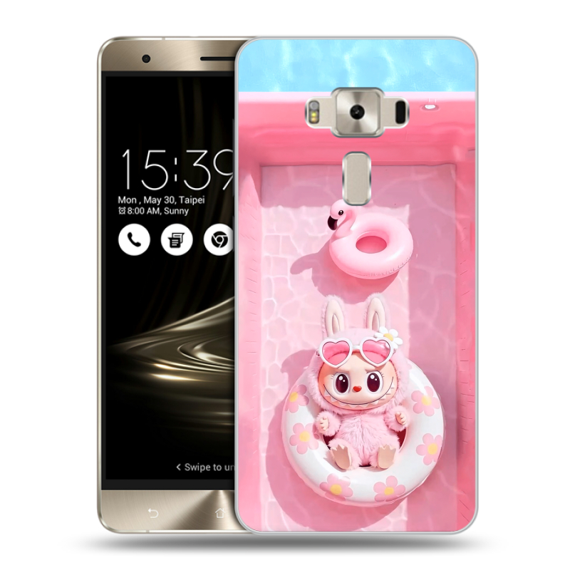 Пластиковый чехол на Asus ZenFone 3 Deluxe с принтом Labubu Лабубу Пластиковый чехол на Asus ZenFone 3 Deluxe с принтом Labubu Лабубу