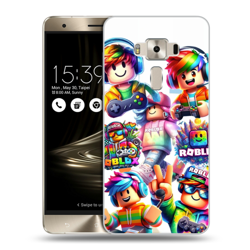 Силиконовый чехол на Asus ZenFone 3 Deluxe с принтом Roblox Роблокс Силиконовый чехол на Asus ZenFone 3 Deluxe с принтом Roblox Роблокс