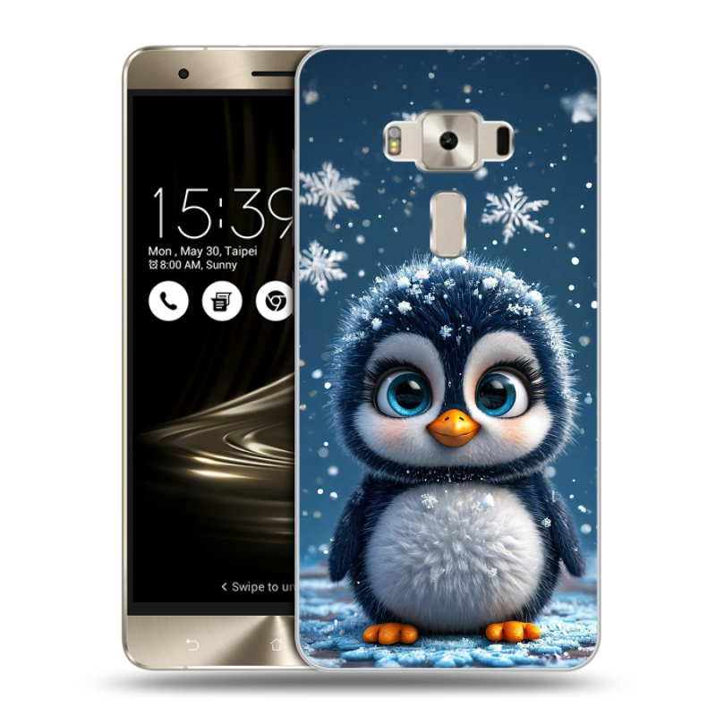 Силиконовый чехол на Asus ZenFone 3 Deluxe с принтом Новый год Силиконовый чехол на Asus ZenFone 3 Deluxe с принтом Новый год