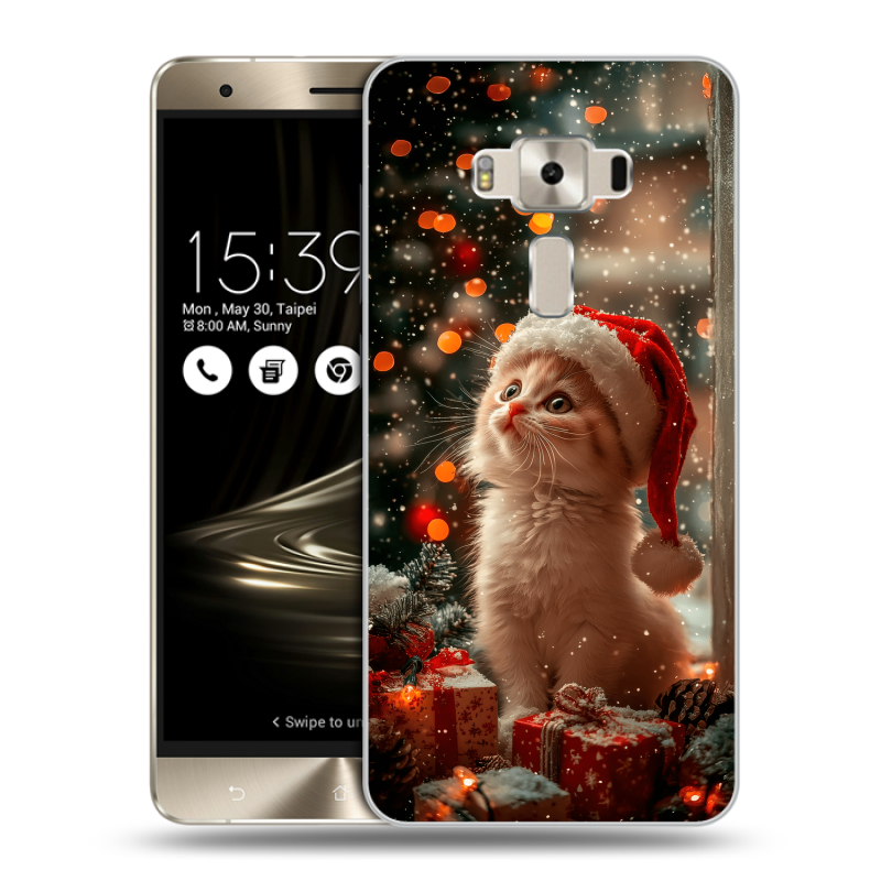 Пластиковый чехол на Asus ZenFone 3 Deluxe с принтом Новый год Пластиковый чехол на Asus ZenFone 3 Deluxe с принтом Новый год
