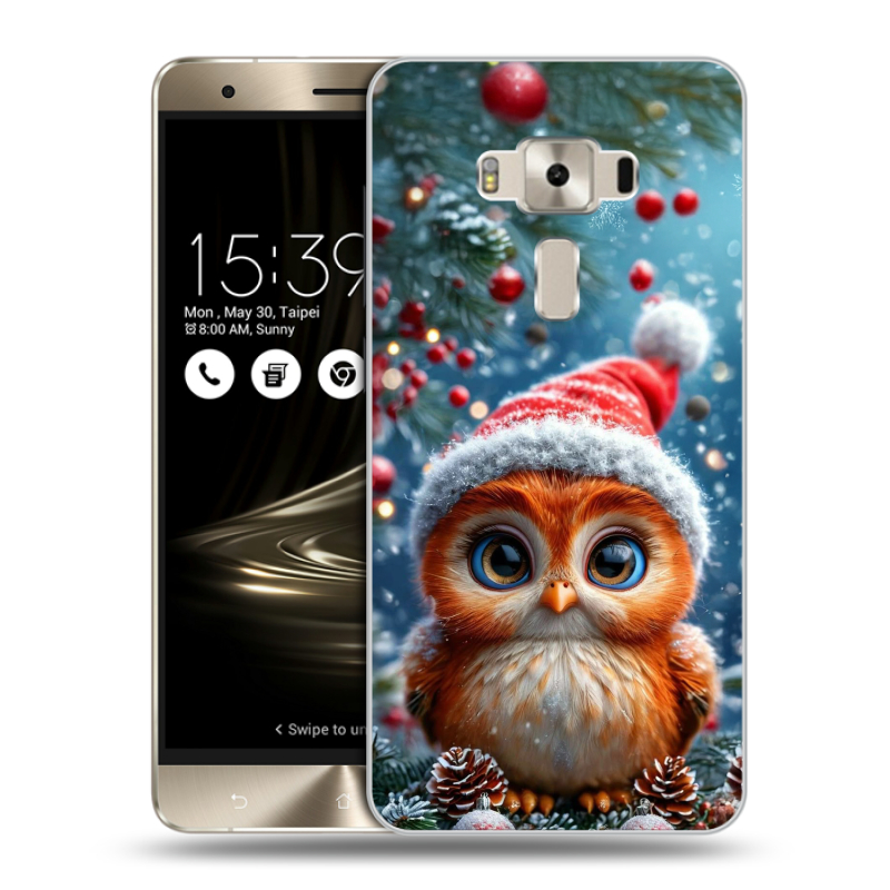 Пластиковый чехол на Asus ZenFone 3 Deluxe с принтом Новый год Пластиковый чехол на Asus ZenFone 3 Deluxe с принтом Новый год
