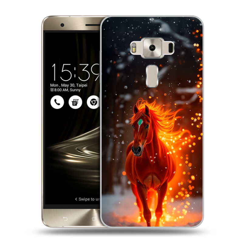 Пластиковый чехол на Asus ZenFone 3 Deluxe с принтом Новый год Пластиковый чехол на Asus ZenFone 3 Deluxe с принтом Новый год
