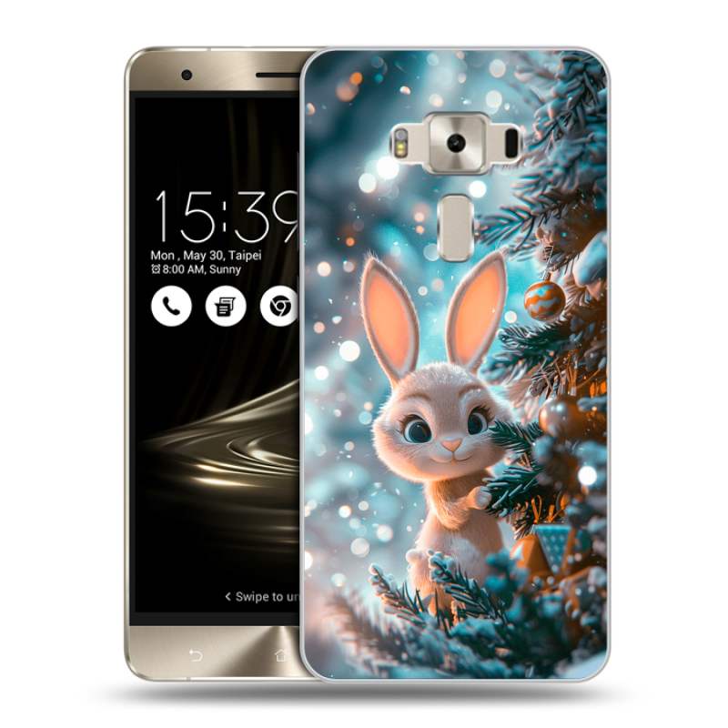 Силиконовый чехол на Asus ZenFone 3 Deluxe с принтом Новый год Силиконовый чехол на Asus ZenFone 3 Deluxe с принтом Новый год