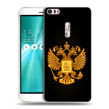 Силиконовый чехол на Asus ZenFone 3 Ultra с принтом Герб России желтый Силиконовый чехол на Asus ZenFone 3 Ultra с принтом Герб России желтый