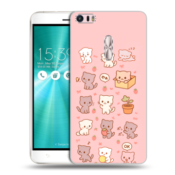Силиконовый чехол на Asus ZenFone 3 Ultra с принтом Hello Kitty Хелоу Кити