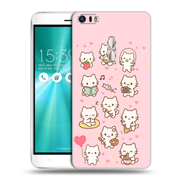 Силиконовый чехол на Asus ZenFone 3 Ultra с принтом Hello Kitty Хелоу Кити