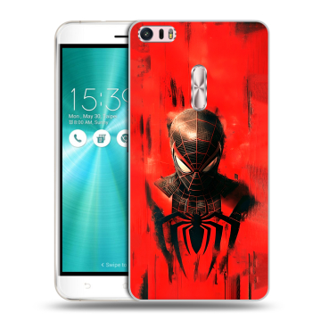 Силиконовый чехол на Asus ZenFone 3 Ultra с принтом человек паук spiderman