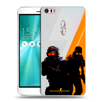 Силиконовый чехол на Asus ZenFone 3 Ultra с принтом Контер страйк Counter strike