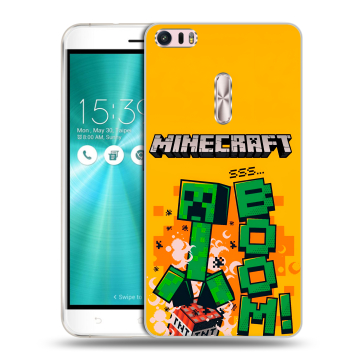 Силиконовый чехол на Asus ZenFone 3 Ultra с принтом Майнкрафт Minecraft