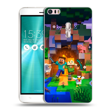 Силиконовый чехол на Asus ZenFone 3 Ultra с принтом Майнкрафт Minecraft Силиконовый чехол на Asus ZenFone 3 Ultra с принтом Майнкрафт Minecraft