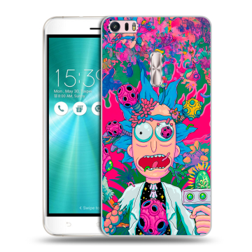 Силиконовый чехол на Asus ZenFone 3 Ultra с принтом Рик и Морти Rick Morty