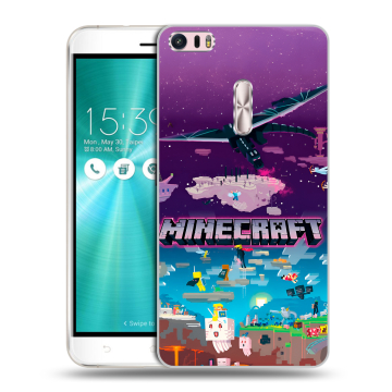 Силиконовый чехол на Asus ZenFone 3 Ultra с принтом Майнкрафт Minecraft