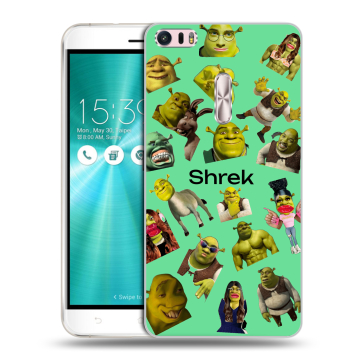 Силиконовый чехол на Asus ZenFone 3 Ultra с принтом Шрек Shrek