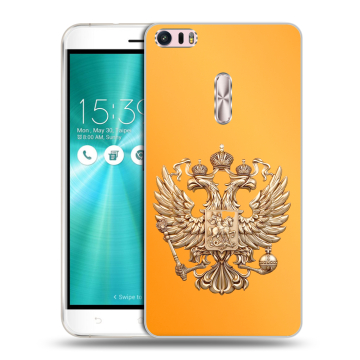 Силиконовый чехол на Asus ZenFone 3 Ultra с принтом Герб Флаг России
