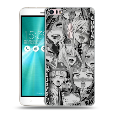 Силиконовый чехол на Asus ZenFone 3 Ultra с принтом Ahegao Ахегао Аниме