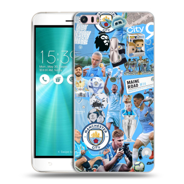 Силиконовый чехол на Asus ZenFone 3 Ultra с принтом Man City Манчестер Сити