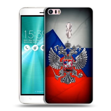 Силиконовый чехол на Asus ZenFone 3 Ultra с принтом Флаг России Силиконовый чехол на Asus ZenFone 3 Ultra с принтом Флаг России