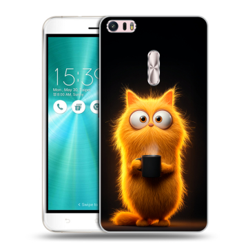 Силиконовый чехол на Asus ZenFone 3 Ultra с принтом Смешной кот