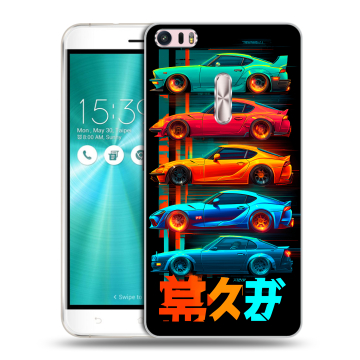 Силиконовый чехол на Asus ZenFone 3 Ultra с принтом машины тачки