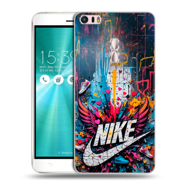 Силиконовый чехол на Asus ZenFone 3 Ultra с принтом Nike Найк
