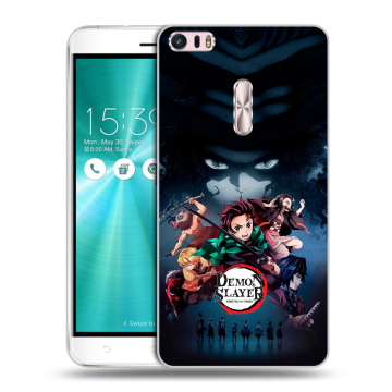 Силиконовый чехол на Asus ZenFone 3 Ultra с принтом Demon Slayer Клинок рассекающий демонов