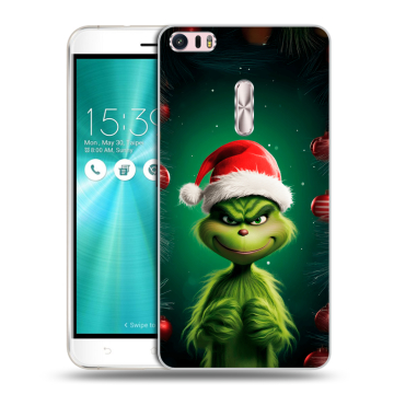 Силиконовый чехол на Asus ZenFone 3 Ultra с принтом Гринч Новый год Рождество
