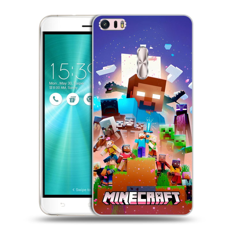 Пластиковый чехол на Asus ZenFone 3 Ultra с принтом Майнкрафт Minecraft Пластиковый чехол на Asus ZenFone 3 Ultra с принтом Майнкрафт Minecraft
