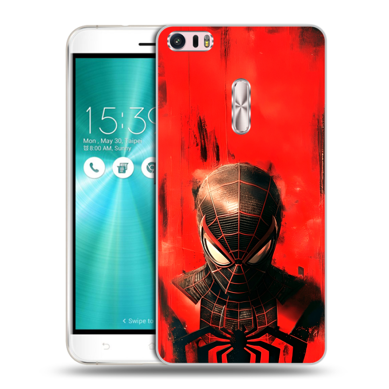 Силиконовый чехол на Asus ZenFone 3 Ultra с принтом человек паук spiderman Силиконовый чехол на Asus ZenFone 3 Ultra с принтом человек паук spiderman