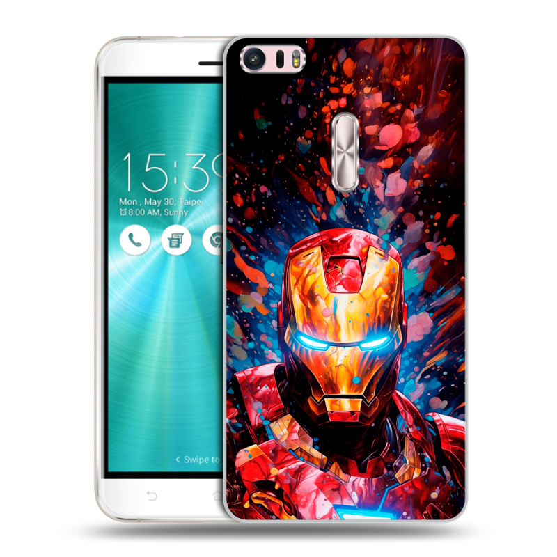 Пластиковый чехол на Asus ZenFone 3 Ultra с принтом Железный человек Ironman Пластиковый чехол на Asus ZenFone 3 Ultra с принтом Железный человек Ironman