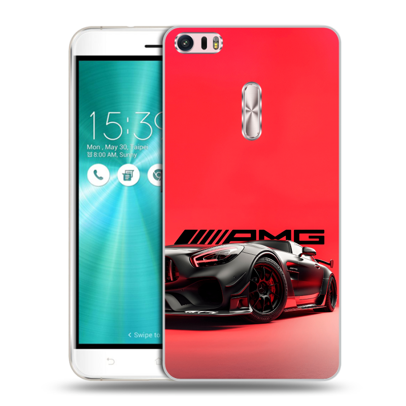 Силиконовый чехол на Asus ZenFone 3 Ultra с принтом Мерседес Mercedes AMG Силиконовый чехол на Asus ZenFone 3 Ultra с принтом Мерседес Mercedes AMG